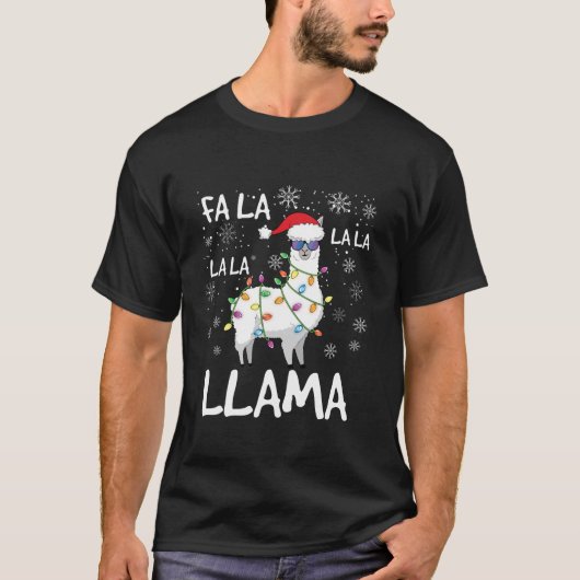 Fa La La Llama Women Men Kids Funny Llama Christma T-Shirt (Vorderseite)