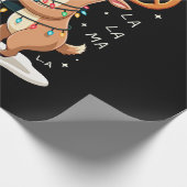Fa La La Llama Xmas Lights Sloth Riding Llama Chri Geschenkpapier (Ecke)