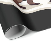 Fa La La Llama Xmas Lights Sloth Riding Llama Chri Geschenkpapier (Rolleneckpunkt)