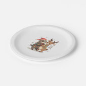 Fa La La Llama Xmas Lights Sloth Riding Llama Chri Pappteller (Schrägansicht)