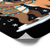 Fa La La Llama Xmas Lights Sloth Riding Llama Chri Poster (Ecke)