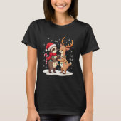 Fa La La Llama Xmas Lights Sloth Riding Llama Chri T-Shirt (Vorderseite)