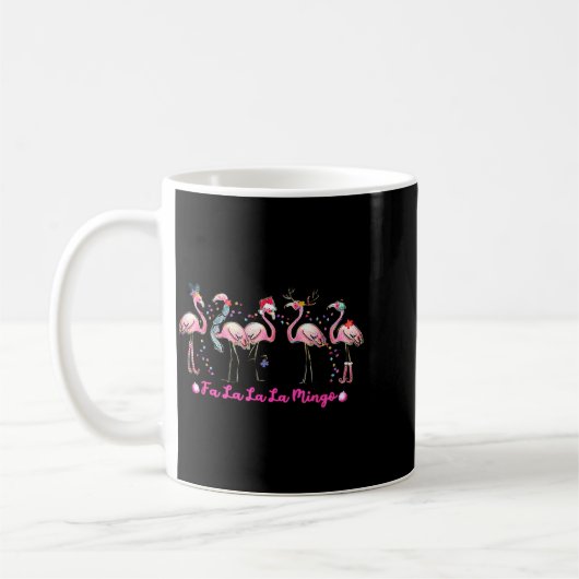 Fa La La Mingo Flamingo Christmas Tree Lights Troc Kaffeetasse (Links)