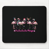 Fa La La Mingo Flamingo Christmas Tree Lights Troc Mousepad (Vorne)