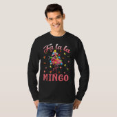 Fa La La Mingo Flamingo Christmas Tree Lights Trop T-Shirt (Vorne ganz)