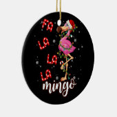 Fa La La Mingo Flamingo für Weihnachten Pajama Keramik Ornament (Rechts)