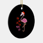 Fa La La mingo Flamingo Für Weihnachten Weihnachte Keramik Ornament (Rechts)