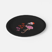 Fa La La mingo Flamingo Für Weihnachten Weihnachte Pappteller (Schrägansicht)