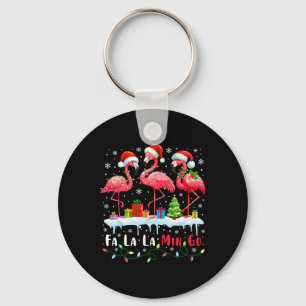 Fa La La Mingo Flamingo Weihnachten Tropisches Xma Schlüsselanhänger
