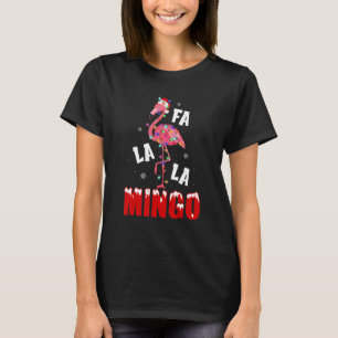Fa La La Mingo Flamingo Weihnachtsbaum Lichter Tro T-Shirt