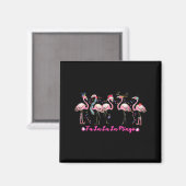 Fa La La Mingo Flamingo Weihnachtsbaumlichter Troc Magnet (Vorderseite/Rückseite)