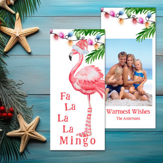 Fa La La Mingo Foto Flamingo Weihnachtskarte