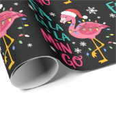 Fa La La Mingo Weihnachten Flamingo Pink Lover Geschenkpapier (Rolleneckpunkt)