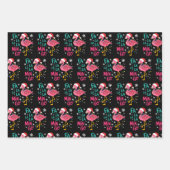 Fa La La Mingo Weihnachten Flamingo Pink Lover Geschenkpapier Set (Vorderseite)