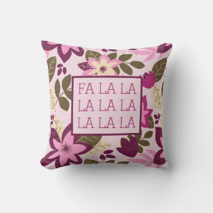 Fa La La Modern Botanische Weihnachten Kissen