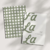 Fa La La Modern Green Karierte Weihnachten