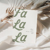 Fa La La Modern Green Karierte Weihnachten