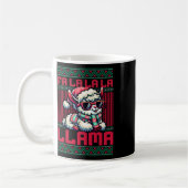 Fa La La Party Llama Funny Christmas Ugly Sweat Kaffeetasse (Links)