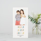 Fa La La | Pastellfarben | Fotokarten für den Urla Karte (Stehend Vorderseite)