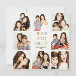 Fa La La | Pastellfarben | Holiday Foto Collage Karte