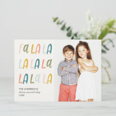 Fa La La | Pastellfarben | Urlaub 3 Fotokarten Karte (Stehend Vorderseite)