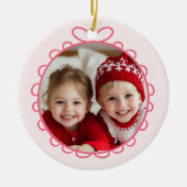 Fa La La Personalisiertes Foto Keramik Ornament (Vorne)