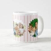 Fa La La Prost Weihnachtsfeier Gestreift Jumbo-Tasse (Vorderseite Rechts)