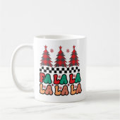 Fa la la Retro Groovy Weihnachtsfeiertage Kaffeetasse (Links)