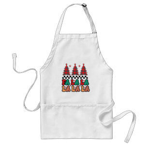 Fa la la Retro Groovy Weihnachtsfeiertage Schürze