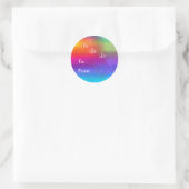 Fa La La Runder Aufkleber (Tasche)