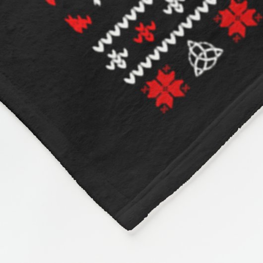 Fa La La Valhalla Viking Ship Christmas Xmas Ugly  Fleecedecke (Ecke)