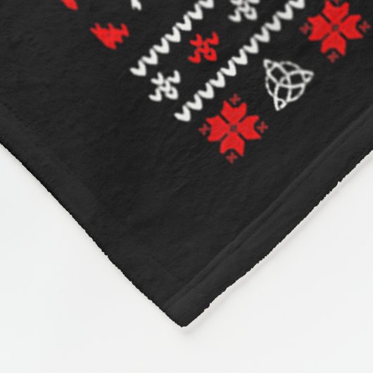 Fa La La Valhalla Viking Ship Christmas Xmas Ugly Fleecedecke (Ecke)