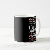 Fa La La Valhalla Viking Ship Christmas Xmas Ugly  Kaffeetasse (VorderseiteRechts)