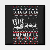Fa La La Valhalla Viking Ship Christmas Xmas Ugly  Magnet (Vorne)