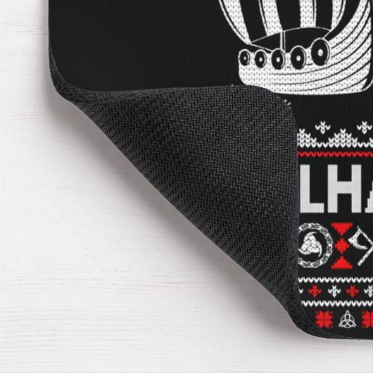 Fa La La Valhalla Viking Ship Christmas Xmas Ugly  Mousepad (Ecke)