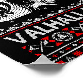 Fa La La Valhalla Viking Ship Christmas Xmas Ugly Poster (Ecke)