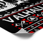 Fa La La Valhalla Viking Ship Christmas Xmas Ugly  Poster (Ecke)