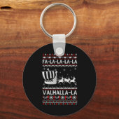 Fa La La Valhalla Viking Ship Christmas Xmas Ugly Schlüsselanhänger (Vorderseite)