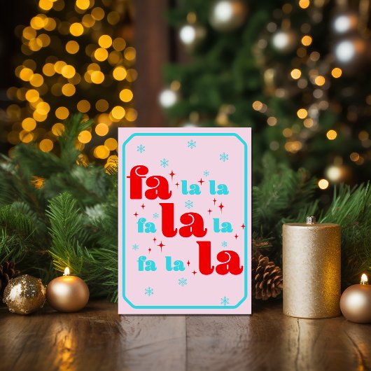 Fa La La Weihnachten Karte