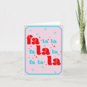 Fa La La Weihnachten Karte (Vorderseite)