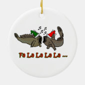 Fa-La-La-WeihnachtenMudskipper Verzierung Keramik Ornament (Hinten)