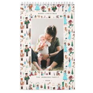 Fa La La Weihnachts-Nussknacker-Balletttänzer-Foto Kalender