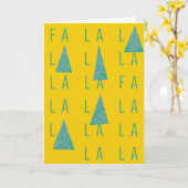 FA LA LA WERDEN CHRISTMAS KARTE (Gelbe Blume)