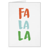 Fa La La White Grußkarte (Vorne)