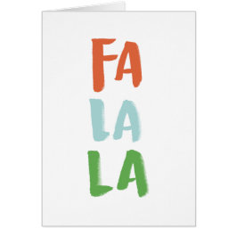 Fa La La White Grußkarte
