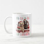 FA LA LABRADOR DOG RED TRUCK MURRY CHRISTMAS KAFFEETASSE (Links)