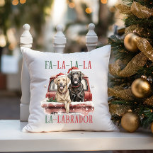 FA LA LABRADOR DOG RED TRUCK MURRY CHRISTMAS