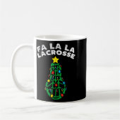 Fa La Lacrosse Funny Christmas Lax Player Goalie T Kaffeetasse (Links)