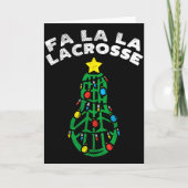 Fa La Lacrosse Funny Christmas Lax Player Goalie T Karte (Vorderseite)