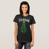 Fa La Lacrosse Funny Christmas Lax Player Goalie T T-Shirt (Vorne ganz)